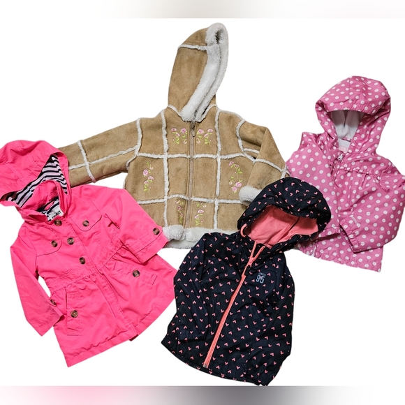 Toddler girl fall/winter jacket/coats lot of 4 size 2T